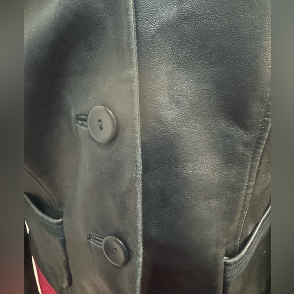 Womens Dana Buchman Black Leather Jacket 12 - Picture 6 of 8
